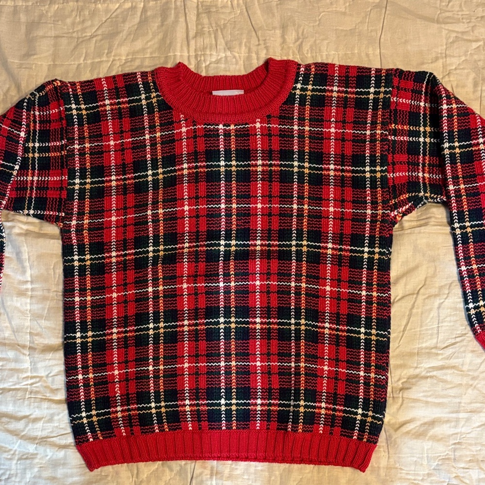 Vintage 90s Northern Reflections Plaid Men's Sweater. Size Small.